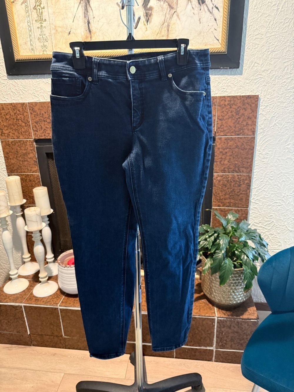 Chico's Dark Blue Skinny Jeans